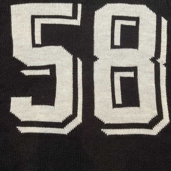 🖤 H&M Divided Sweater with Numbers | Black & White | Crew Neck | Wool Blend - Picture 4 of 9